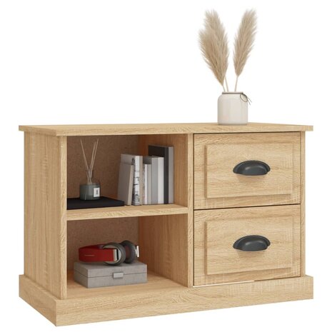 Tv-meubel 73x35,5x47,5 cm bewerkt hout sonoma eikenkleurig 4