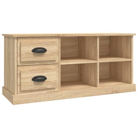 Tv-meubel 102x35,5x47,5 cm bewerkt hout sonoma eikenkleurig 2