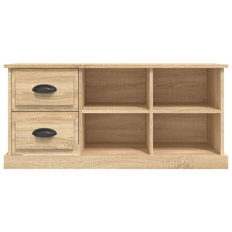 Tv-meubel 102x35,5x47,5 cm bewerkt hout sonoma eikenkleurig 6