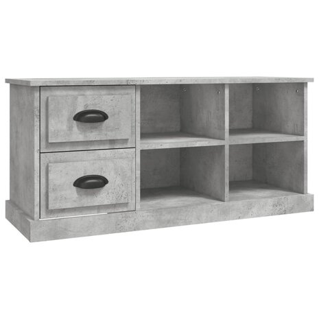 Tv-meubel 102x35,5x47,5 cm bewerkt hout betongrijs 2