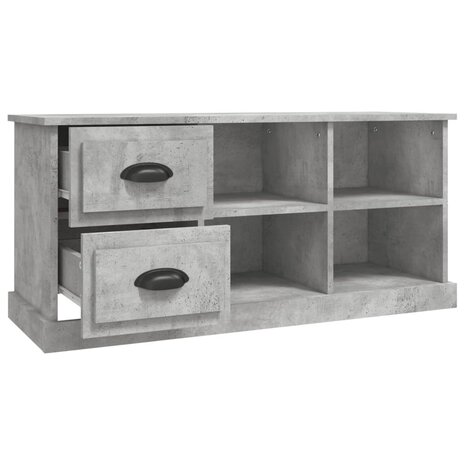 Tv-meubel 102x35,5x47,5 cm bewerkt hout betongrijs 7