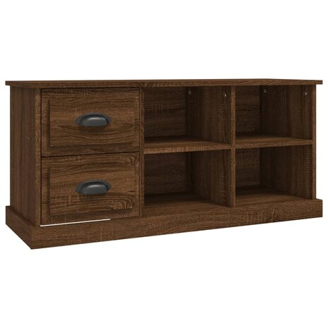 Tv-meubel 102x35,5x47,5 cm bewerkt hout bruin eikenkleur 2