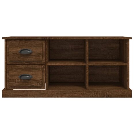 Tv-meubel 102x35,5x47,5 cm bewerkt hout bruin eikenkleur 6