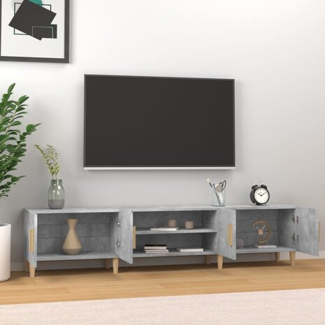 Tv-meubel 180x31,5x40 cm bewerkt hout betongrijs 3