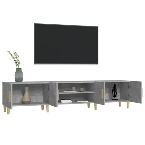 Tv-meubel 180x31,5x40 cm bewerkt hout betongrijs 5