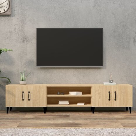 Tv-meubel 180x31,5x40 cm bewerkt hout sonoma eikenkleurig 1