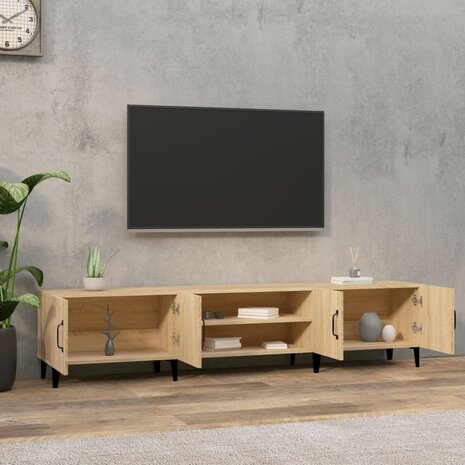 Tv-meubel 180x31,5x40 cm bewerkt hout sonoma eikenkleurig 3