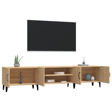 Tv-meubel 180x31,5x40 cm bewerkt hout sonoma eikenkleurig 5