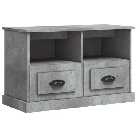 Tv-meubel 80x35x50 cm bewerkt hout betongrijs 2