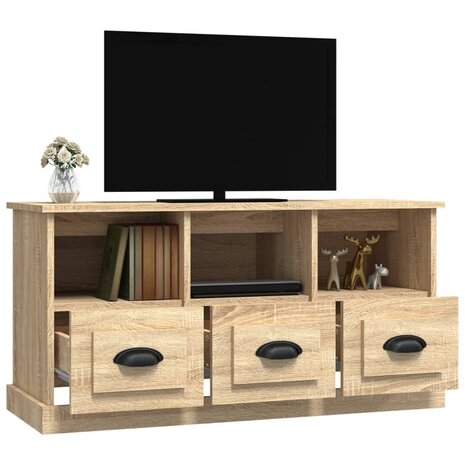 Tv-meubel 100x35x50 cm bewerkt hout sonoma eikenkleurig 5