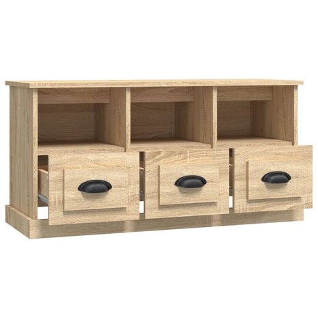 Tv-meubel 100x35x50 cm bewerkt hout sonoma eikenkleurig 7