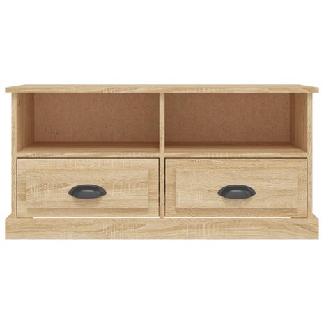 Tv-meubel 93x35,5x45 cm bewerkt hout sonoma eikenkleurig 6