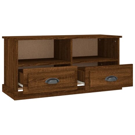 Tv-meubel 93x35,5x45 cm bewerkt hout bruin eikenkleur 8