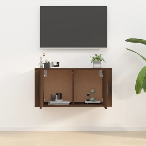 Tv-wandmeubel 80x34,5x40 cm bruin eikenkleur 3