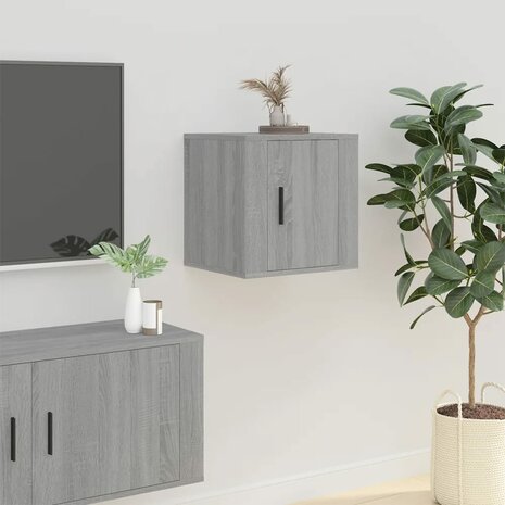 Tv-wandmeubel 40x34,5x40 cm grijs sonoma eikenkleurig 1