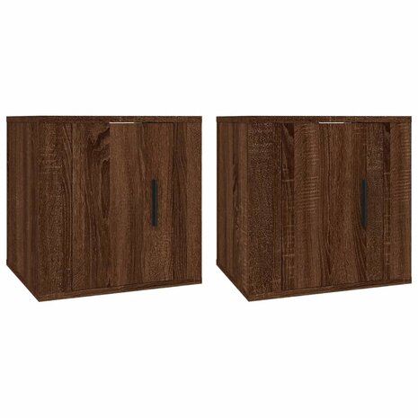 Tv-wandmeubels 2 st 40x34,5x40 cm bruin eikenkleur 2