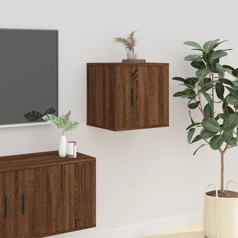 Tv-wandmeubels 2 st 40x34,5x40 cm bruin eikenkleur 4