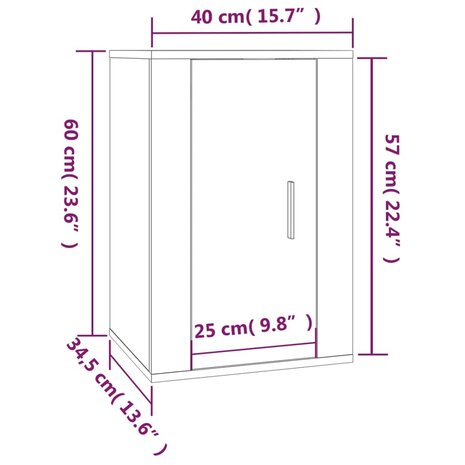 Tv-wandmeubels 2 st 40x34,5x60 cm betongrijs 12