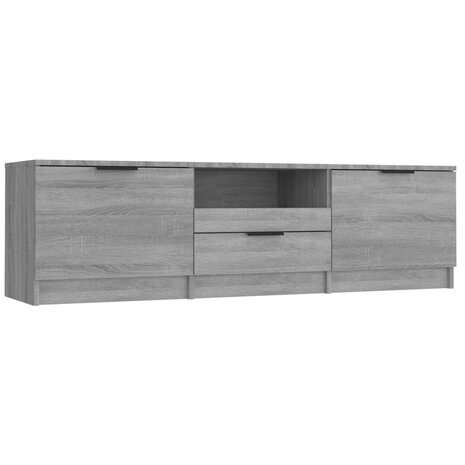 Tv-meubel 140x35x40 cm bewerkt hout grijs sonoma eikenkleurig 2