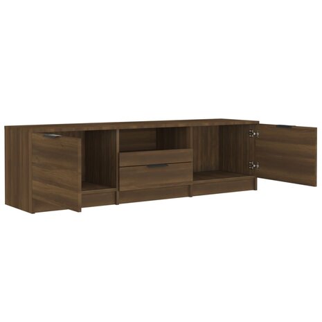 Tv-meubel 140x35x40 cm bewerkt hout bruin eikenkleur 5