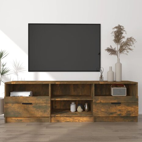 Tv-meubel 150x33,5x45 cm bewerkt hout gerookt eikenkleurig 1