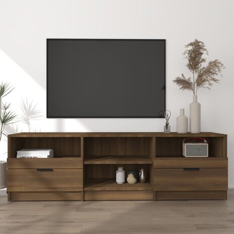 Tv-meubel 150x33,5x45 cm bewerkt hout bruin eikenkleur 1