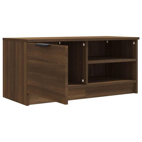 Tv-meubel 80x35x36,5 cm bewerkt hout bruin eikenkleur 6