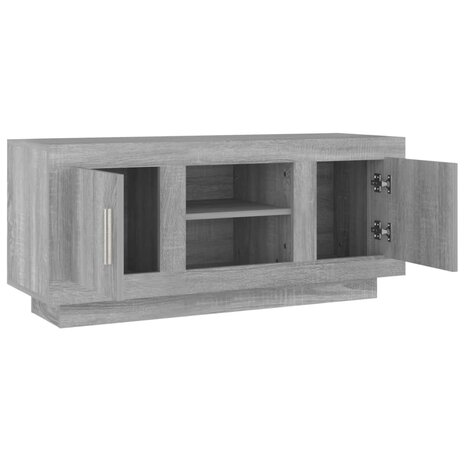 Tv-meubel 102x35x45 cm bewerkt hout grijs sonoma eikenkleurig 7