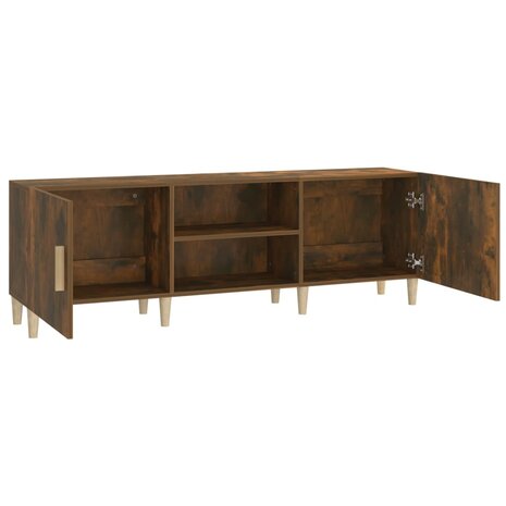 Tv-meubel 150x30x50 cm bewerkt hout gerookt eikenkleurig 5