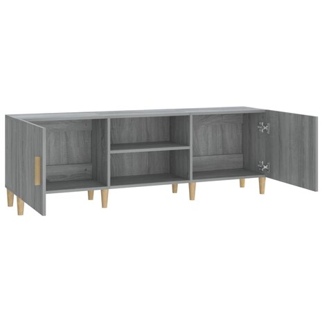 Tv-meubel 150x30x50 cm bewerkt hout grijs sonoma eikenkleurig 6