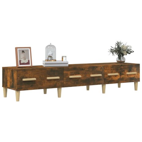 Tv-meubel 150x34,5x30 cm bewerkt hout gerookt eikenkleurig 4