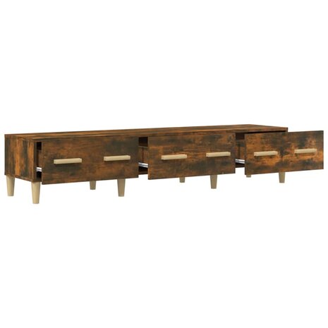 Tv-meubel 150x34,5x30 cm bewerkt hout gerookt eikenkleurig 7