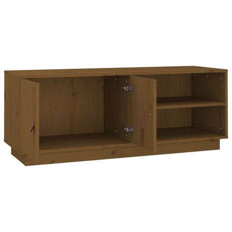 Tv-meubel 105x34x40 cm massief grenenhout honingbruin 7