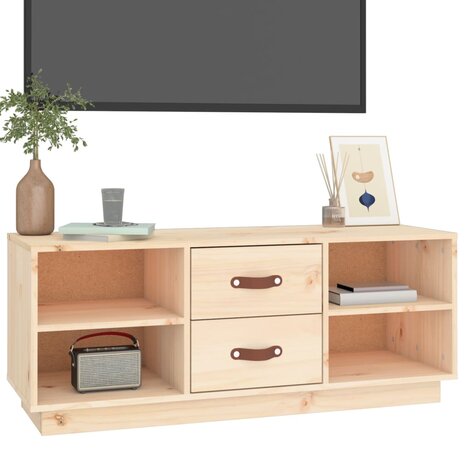 Tv-meubel 100x34x40 cm massief grenenhout 4