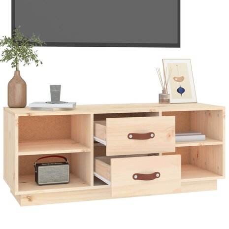 Tv-meubel 100x34x40 cm massief grenenhout 5