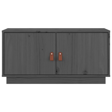 Tv-meubel 80x34x40 cm massief grenenhout grijs 6