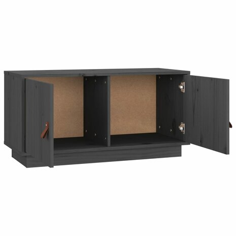 Tv-meubel 80x34x40 cm massief grenenhout grijs 7