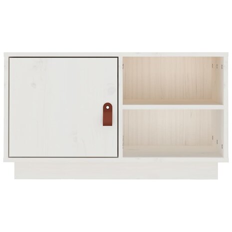 Tv-meubel 70x34x40 cm massief grenenhout wit 6