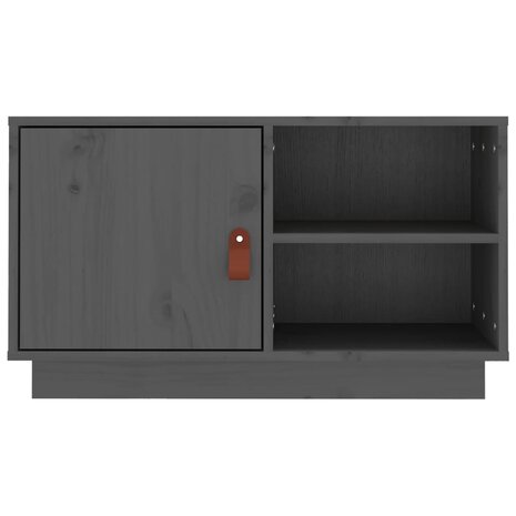 Tv-meubel 70x34x40 cm massief grenenhout grijs 6