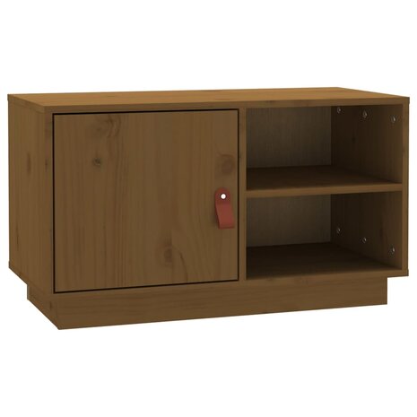 Tv-meubel 70x34x40 cm massief grenenhout honingbruin 2