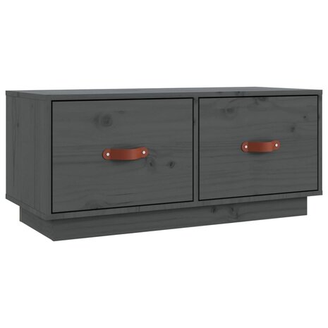 Tv-meubel 80x34x35 cm massief grenenhout grijs 2