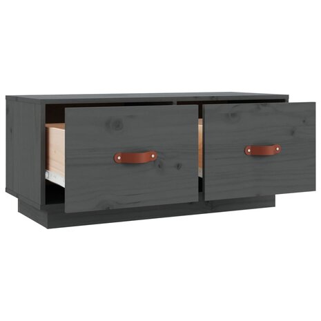 Tv-meubel 80x34x35 cm massief grenenhout grijs 7