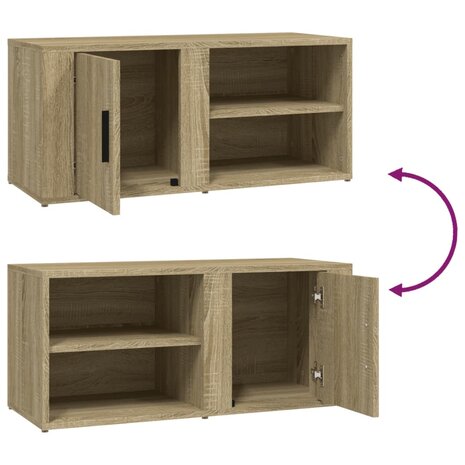 Tv-meubels 2 st 80x31,5x36 cm bewerkt hout sonoma eikenkleurig 10