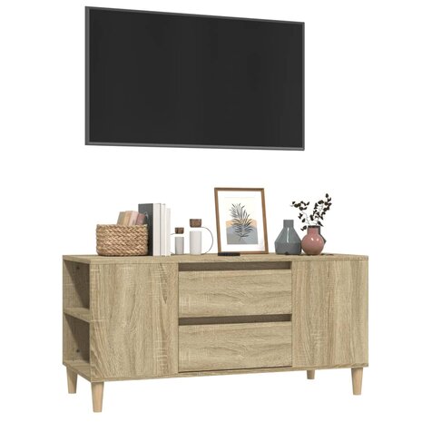 Tv-meubel 102x44,5x50 cm bewerkt hout sonoma eikenkleurig 4