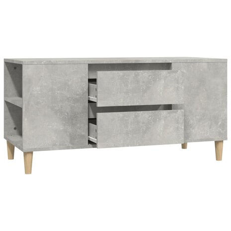 Tv-meubel 102x44,5x50 cm bewerkt hout betongrijs 6