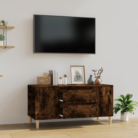 Tv-meubel 102x44,5x50 cm bewerkt hout gerookt eikenkleurig 1