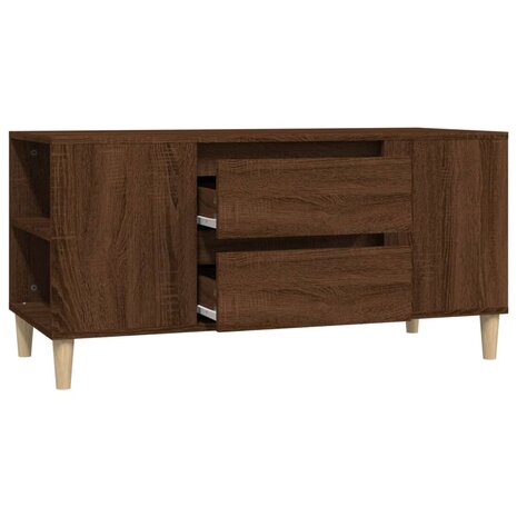 Tv-meubel 102x44,5x50 cm bewerkt hout bruin eikenkleur 6