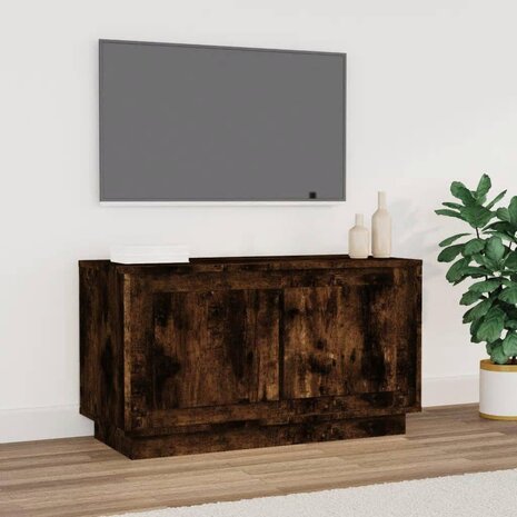 Tv-meubel 80x35x45 cm bewerkt hout gerookt eikenkleurig 1