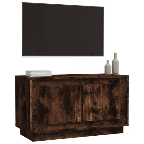 Tv-meubel 80x35x45 cm bewerkt hout gerookt eikenkleurig 4