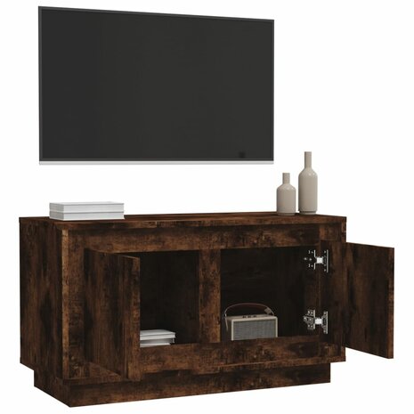 Tv-meubel 80x35x45 cm bewerkt hout gerookt eikenkleurig 5